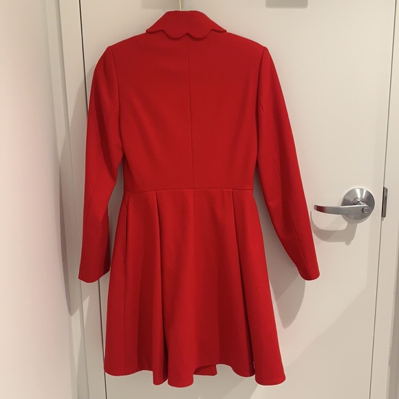 NWT Ted Baker Red Scalloped Coat SOLD OUT - Picture 2 of 6
